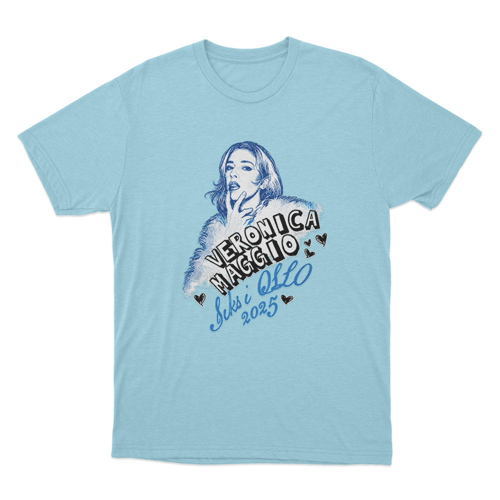 Veronica Maggio Six In Oslo 2025 Unisex T Shirt Sky Blue Veronica Maggio Six In Oslo 2025 Unisex T Shirt Sky Blue