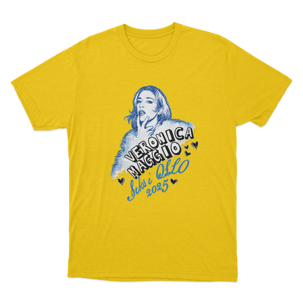 Veronica Maggio Six In Oslo 2025 Unisex T Shirt Yellow Veronica Maggio Six In Oslo 2025 Unisex T Shirt Yellow